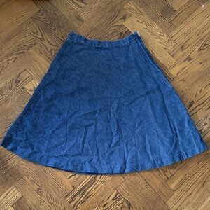 Zara Indigo A-Line Denim Skirt